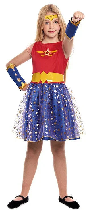 Disfraz de Wonder Lady Corto para Niña Wonder Woman Partilandia