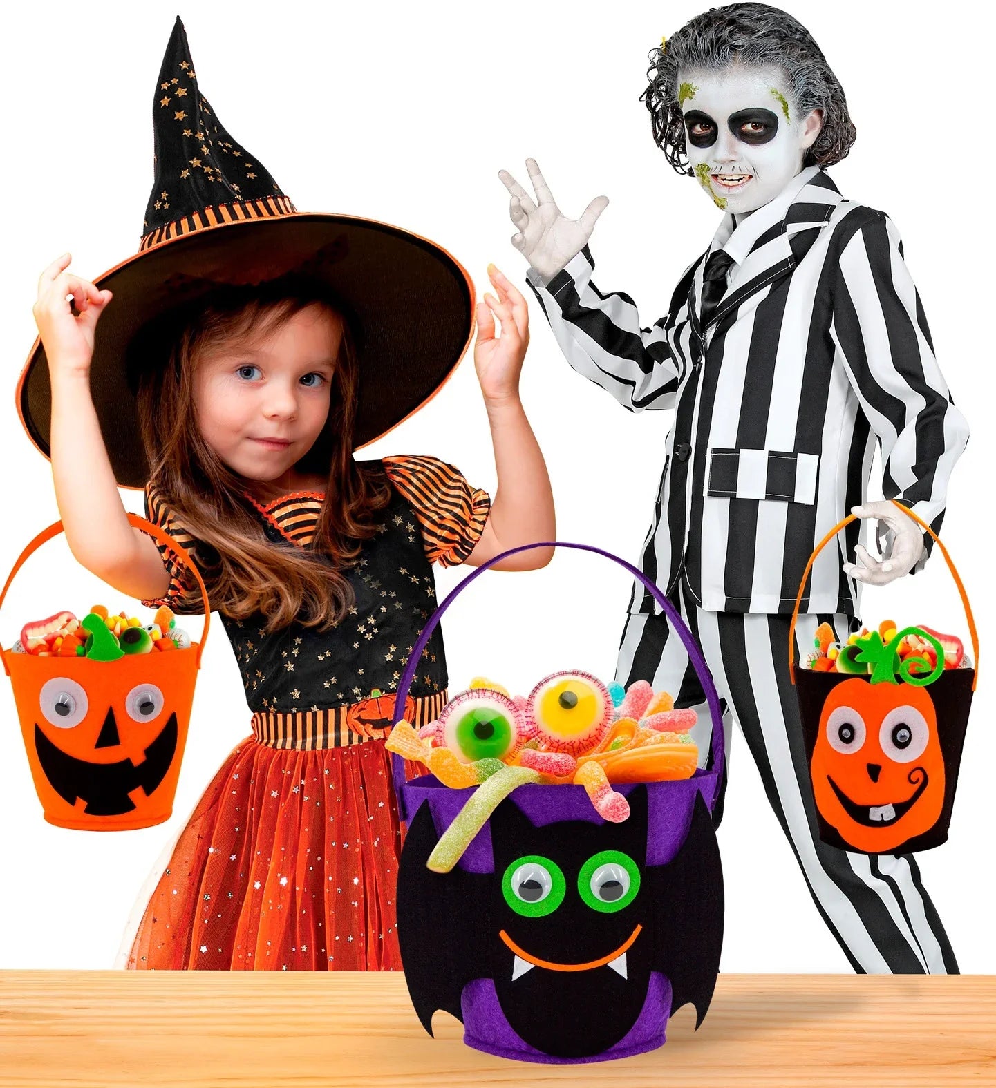 Cesta de Murciélago de Halloween Infantil Cestas de Halloween Widmann
