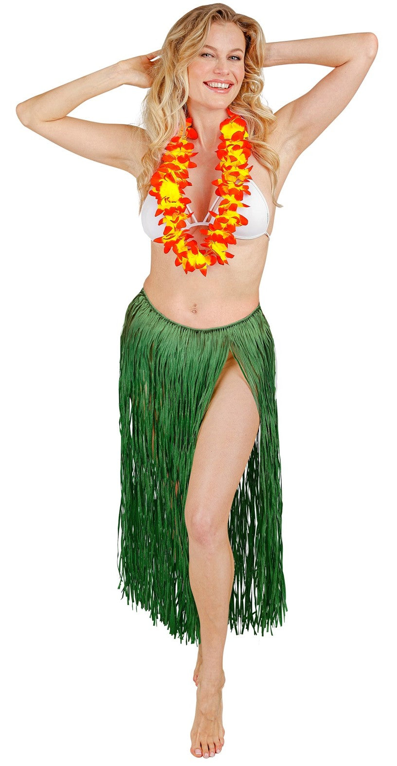 Falda Hawaiana Verde Unisex de 78 cm