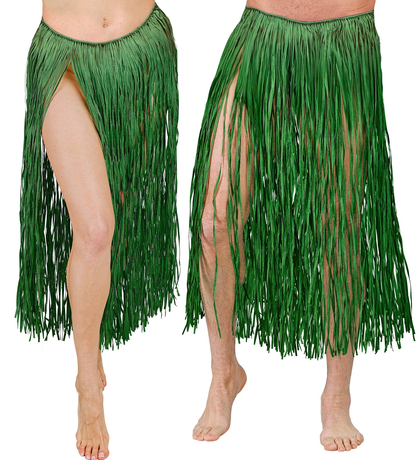 Falda Hawaiana Verde Unisex de 78 cm