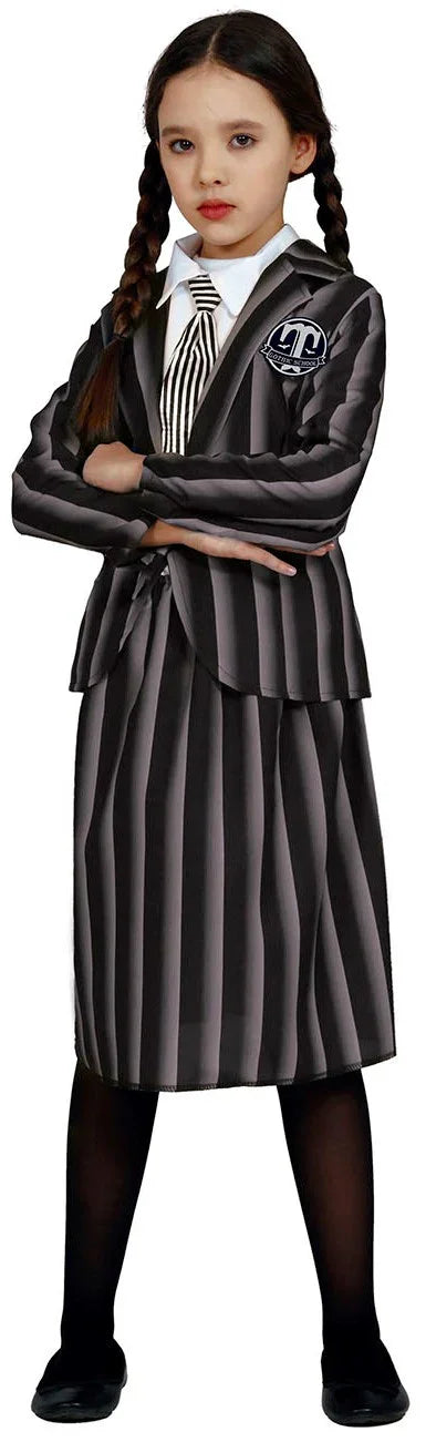 Disfraz de Miércoles Estudiante Nevermore para Niña Miércoles Addams Guirca