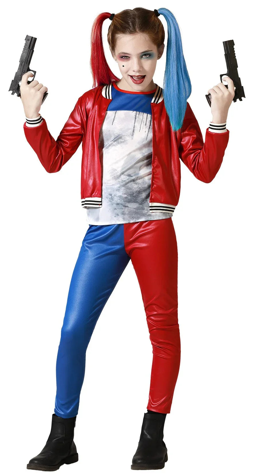 Disfraz de Harley Villana Peligrosa para Niña Harley Quinn Atosa