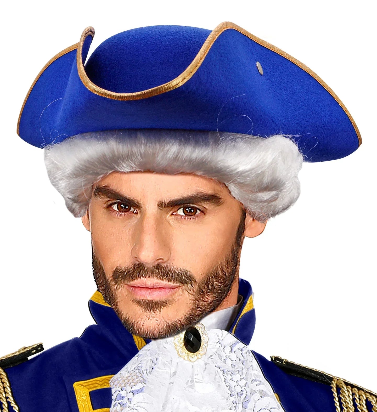 Sombrero Tricornio de Época Azul Complementos Venecianos y de Época Widmann