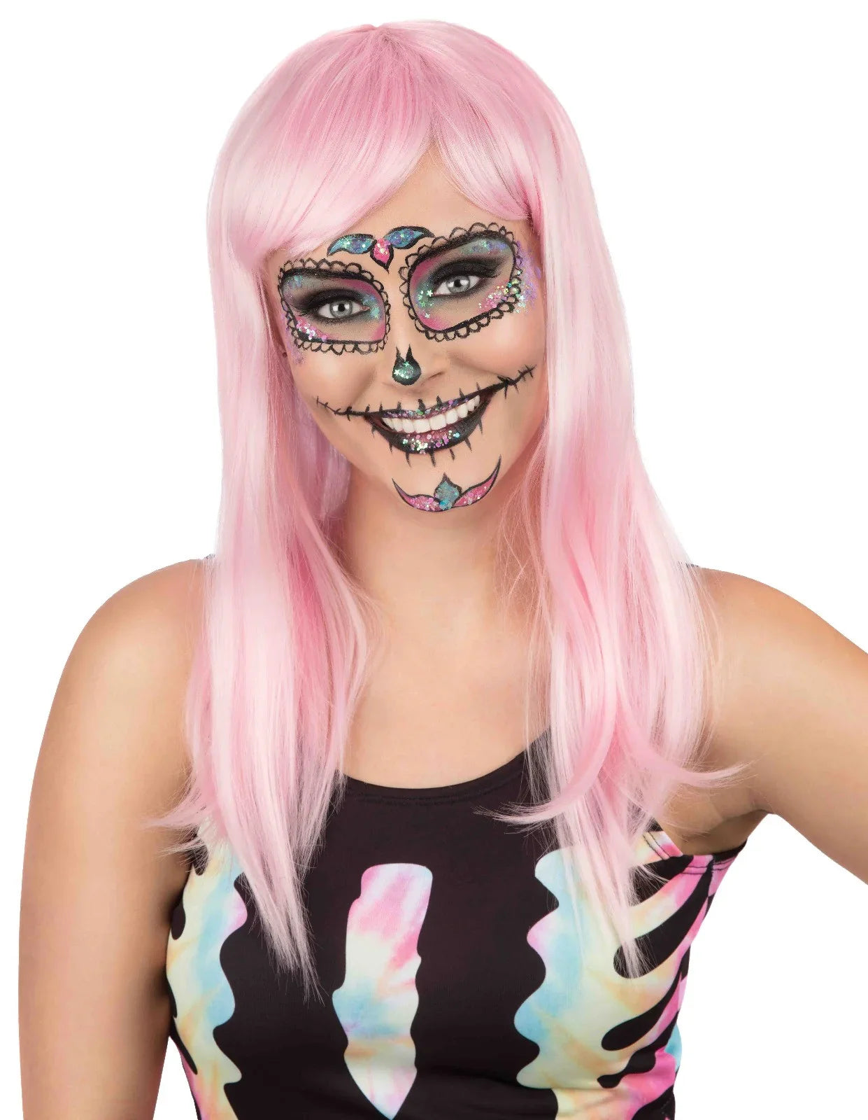 Peluca Rosa Pastel Larga Lisa Pelucas Rosas Rubies