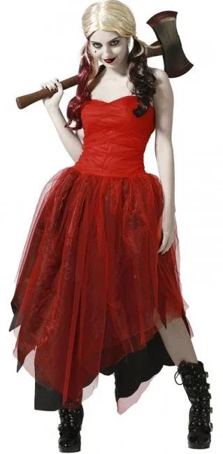 Disfraz de Harley Rojo Falda de Tul para Mujer Harley Quinn Atosa
