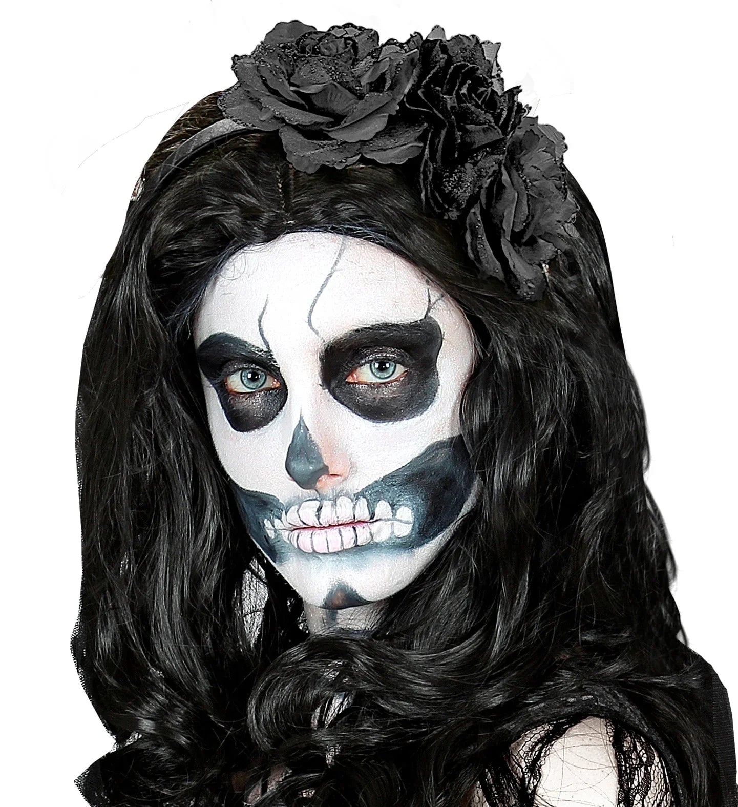 Diadema de Catrina con Rosas Negras Catrina Widmann