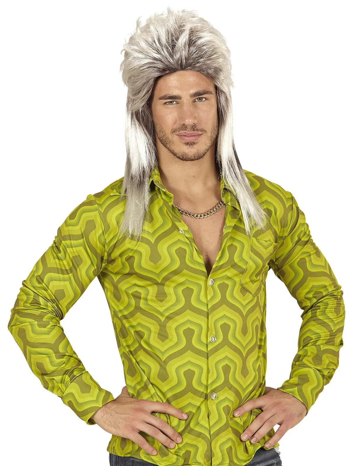 Peluca Rubia Estilo Mullet Años 80 de Hombre Pelucas Rubias Widmann