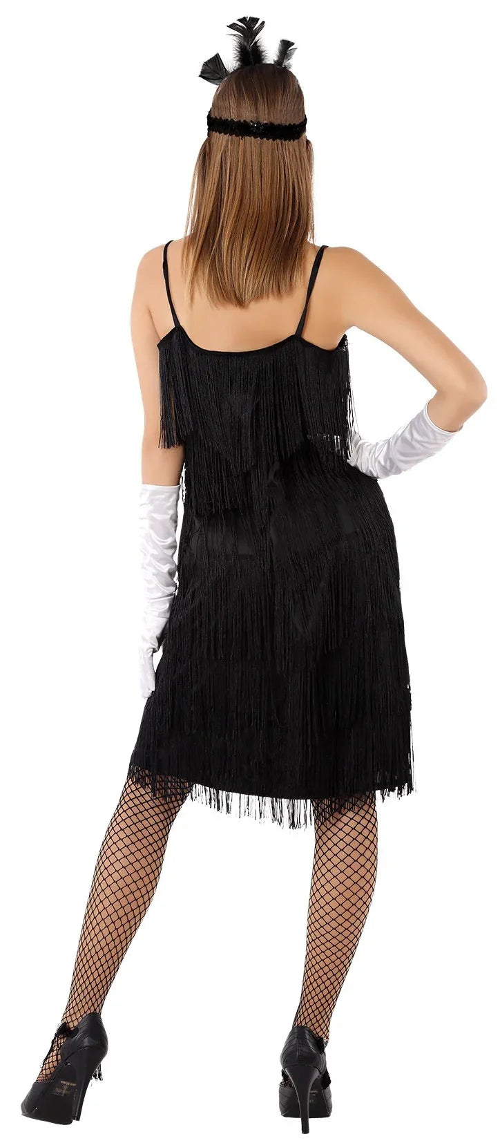Disfraz de Charlestón Años 20 Negro para Mujer Charlestón Atosa