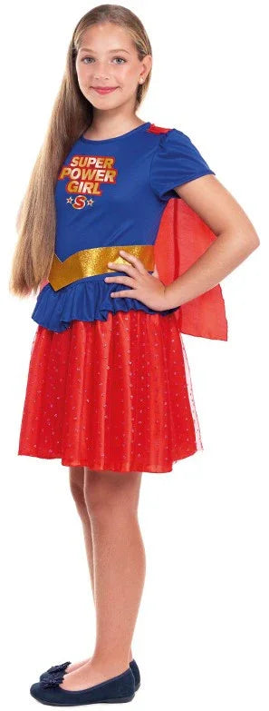 Disfraz de Superheroína de Krypton para Niña Superman y Supergirl Partilandia