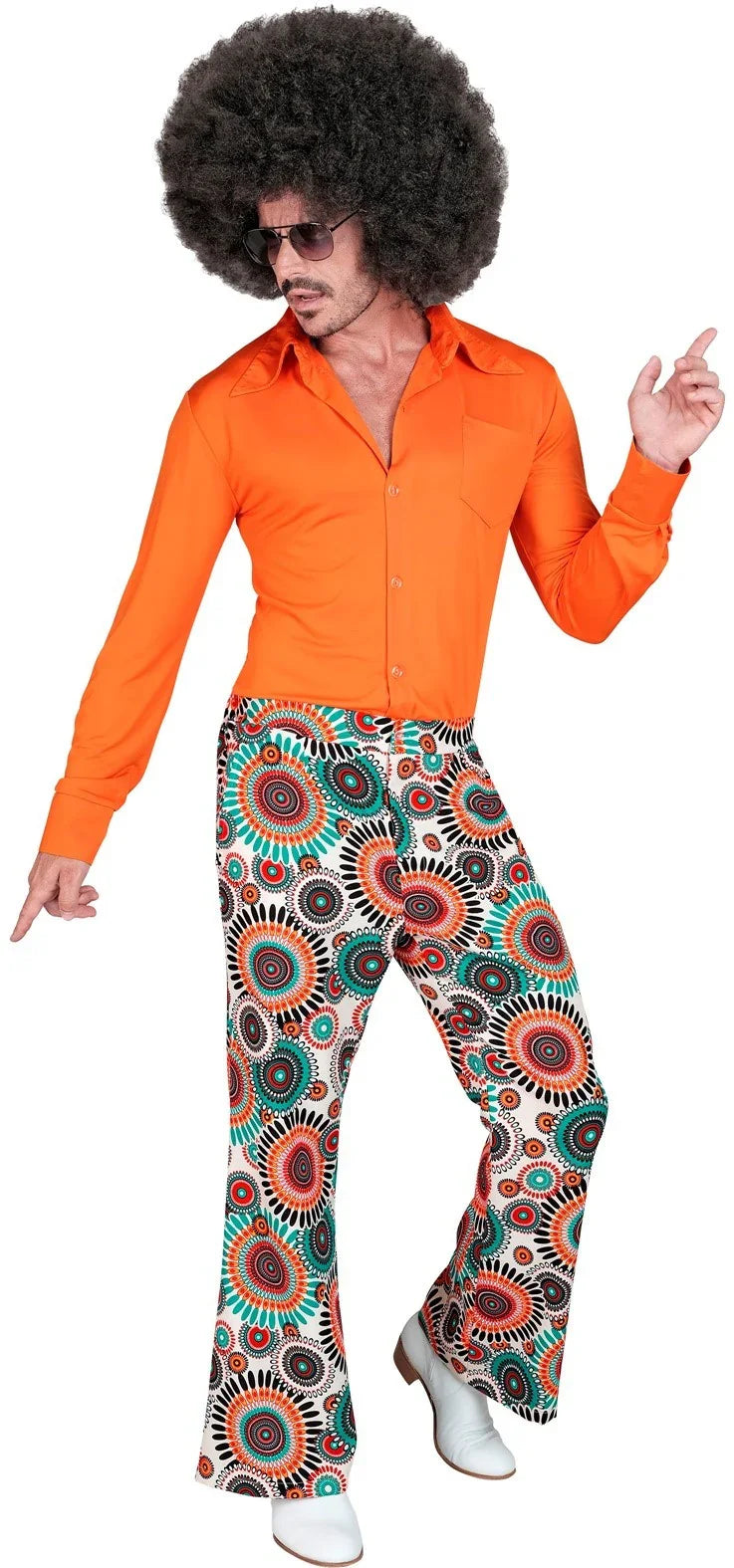 Pantalón Años 60 con Estampado Multicolor para Hombre Años 60 Widmann