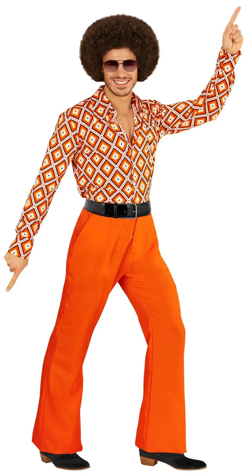 Pantalón de Campana Años 70 Naranja para Hombre Años 70 Widmann