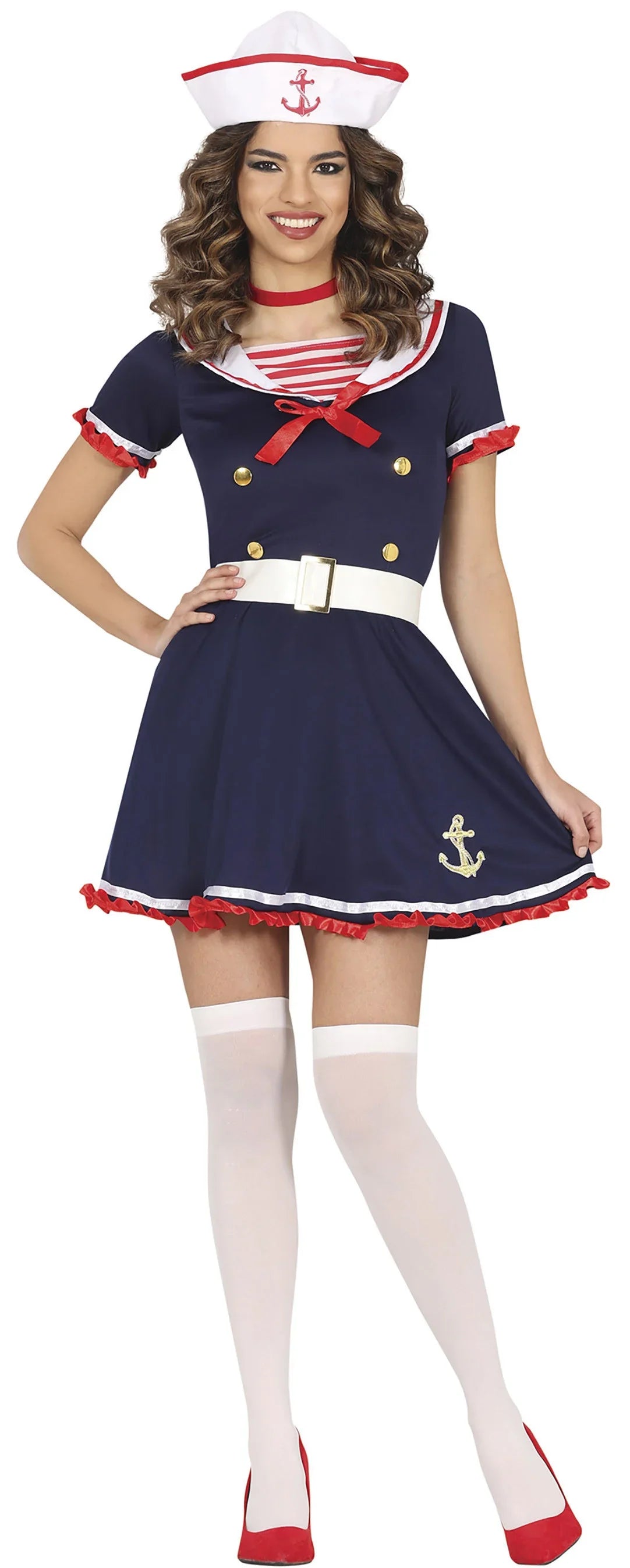 Disfraz de Marinera con Vestido para Mujer Marinero Guirca