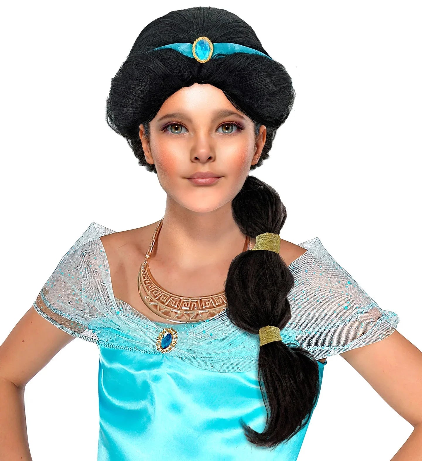 Peluca de Princesa Jasmine Aladdín Infantil Jasmine Widmann