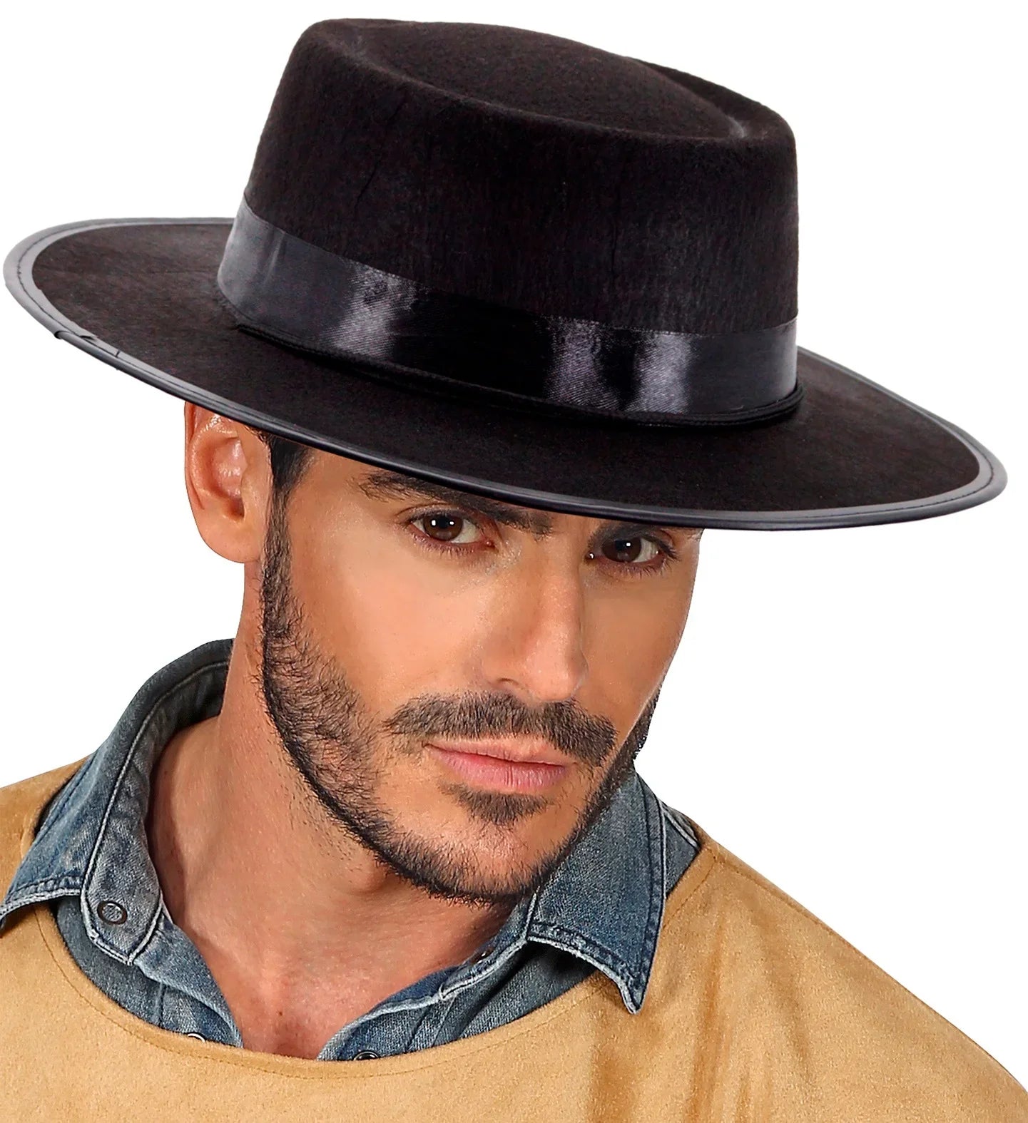 Sombrero Cordobés Negro para Adulto Complementos Sevillanas, Cordobeses y Toreros Widmann