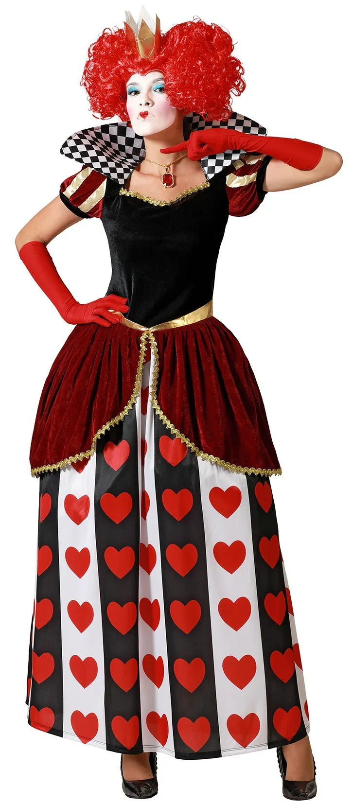Disfraz de Reina de Corazones Malvada para Mujer Reina de Corazones Atosa