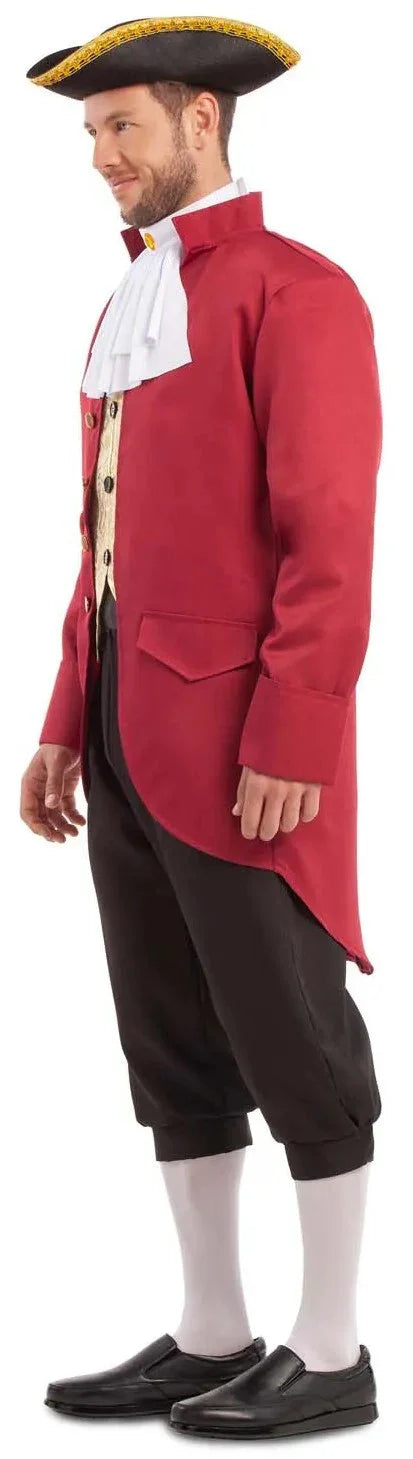 Disfraz de Colono Americano Rojo para Hombre Venecianos y de Época Viving