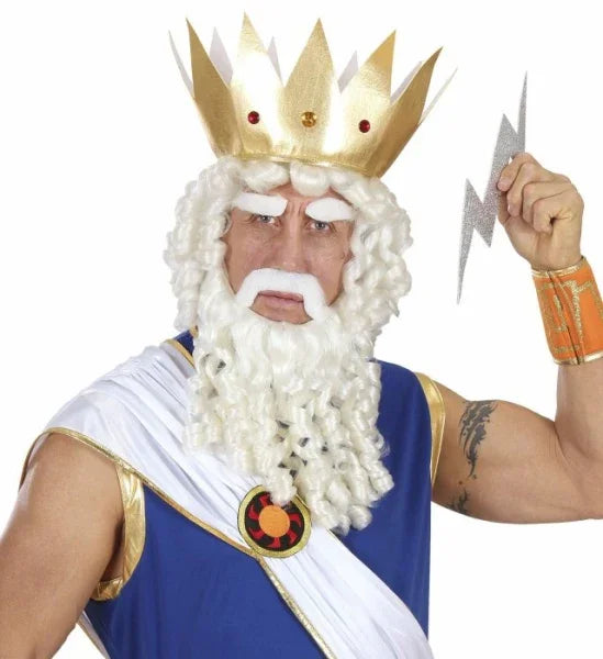 Peluca Blanca con Barba, Bigote y Cejas COMPLEMENTOS Widmann