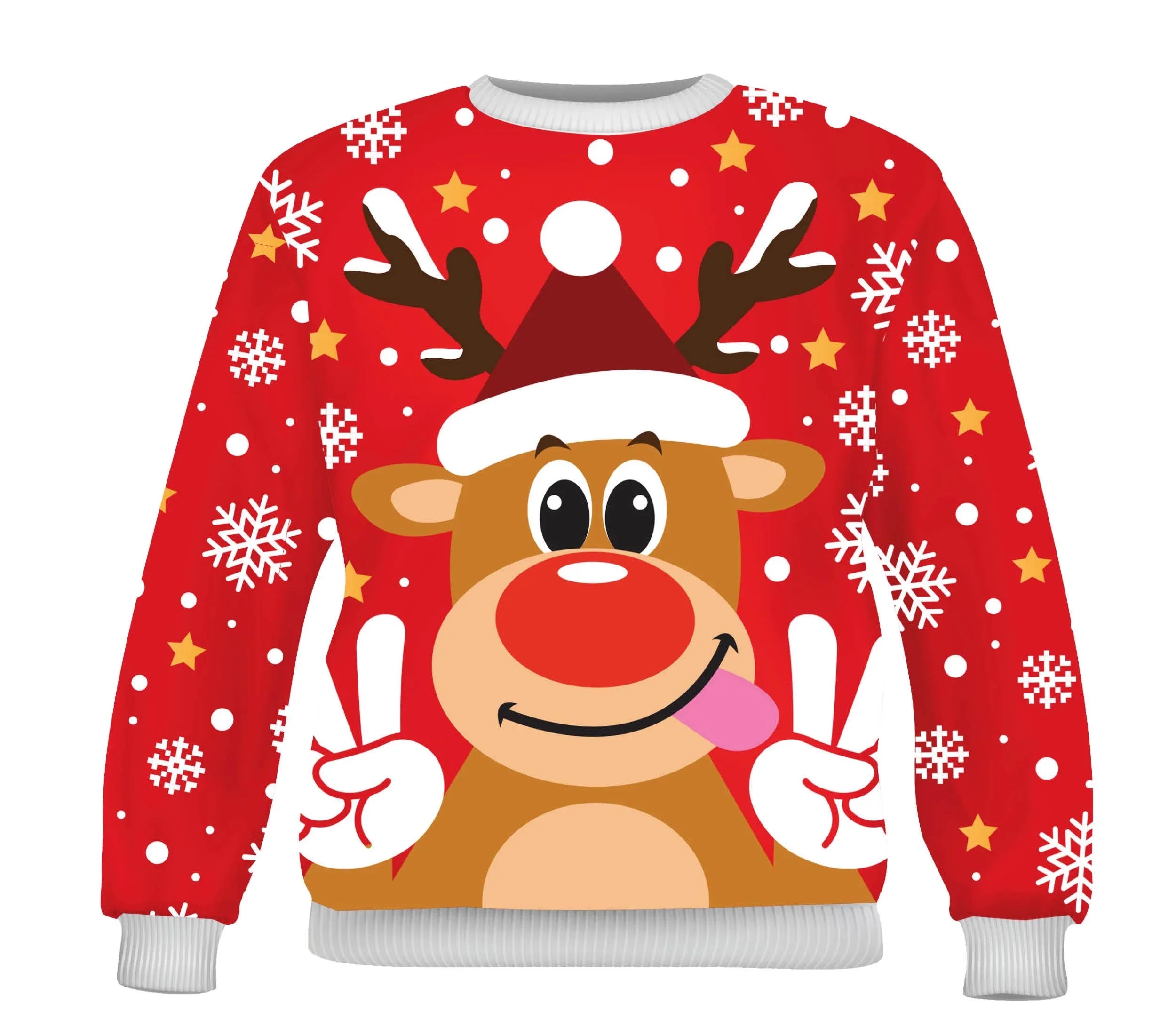 Jersey Reno Navideño Rojo Infantil Jerseys Navideños Guirca