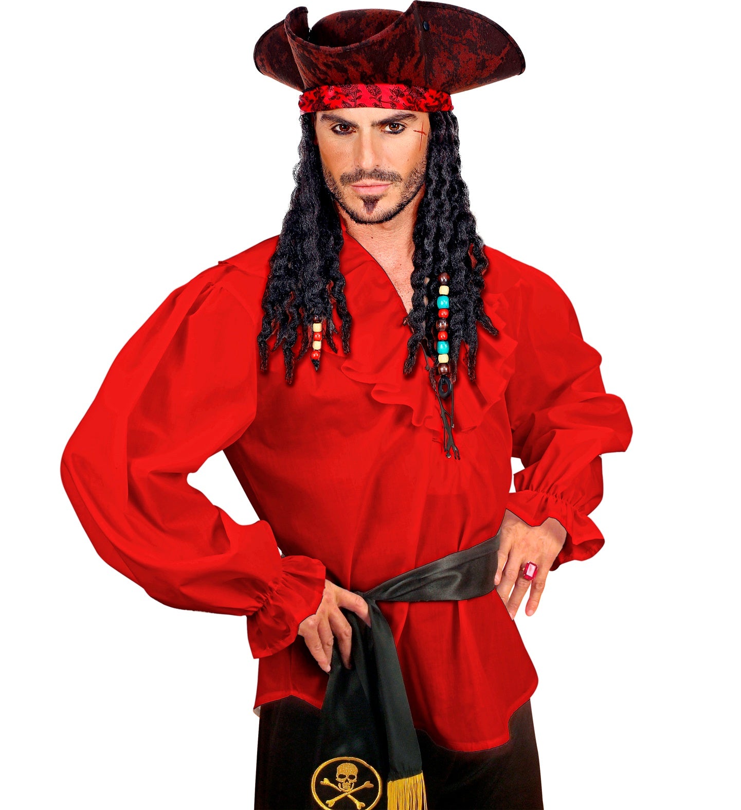 Camisa Pirata Roja para Hombre Chaquetas, Chalecos y Camisas Widmann