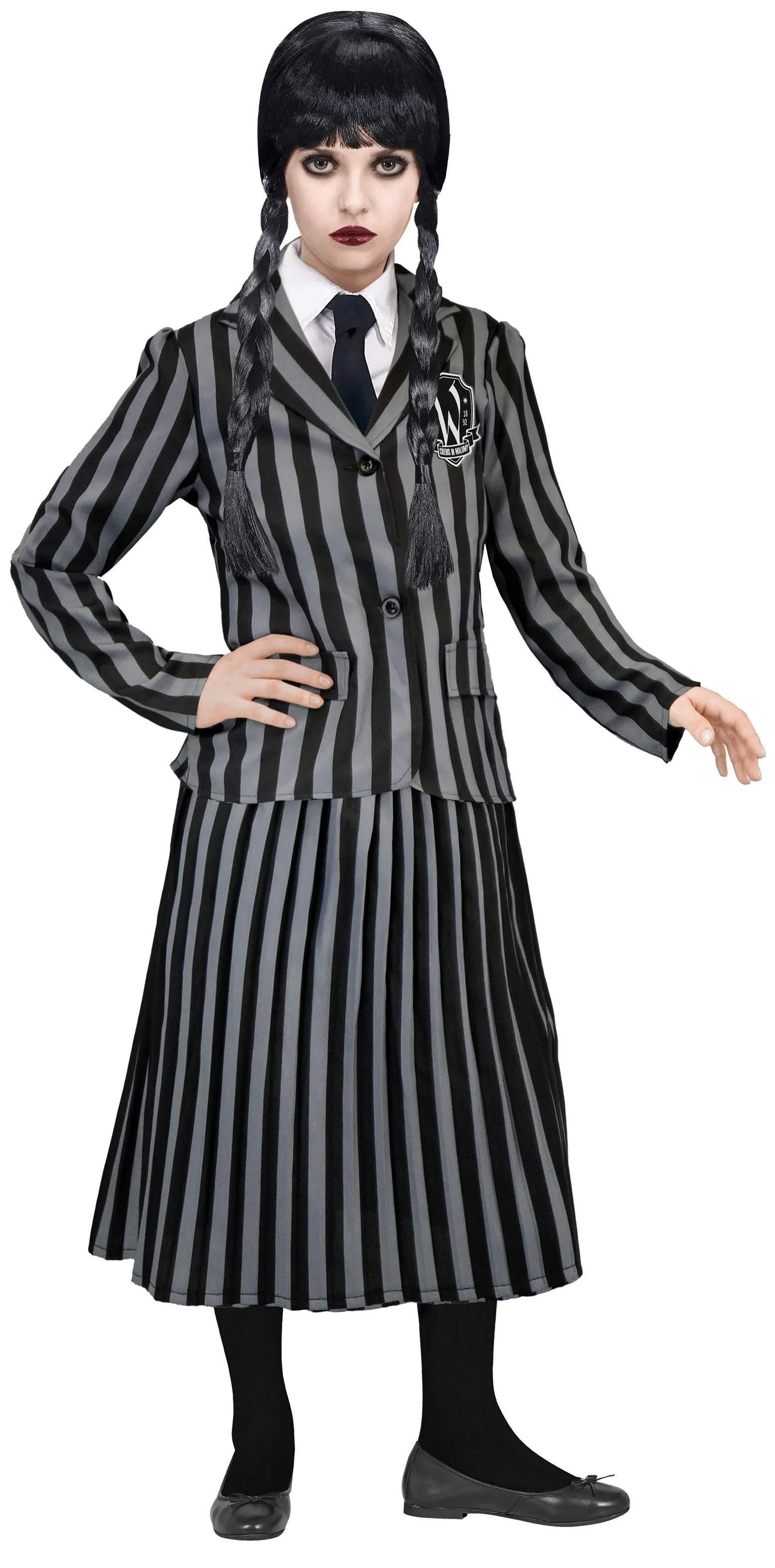 Disfraz de Miércoles Uniforme Nevermore para Niña Miércoles Addams Widmann