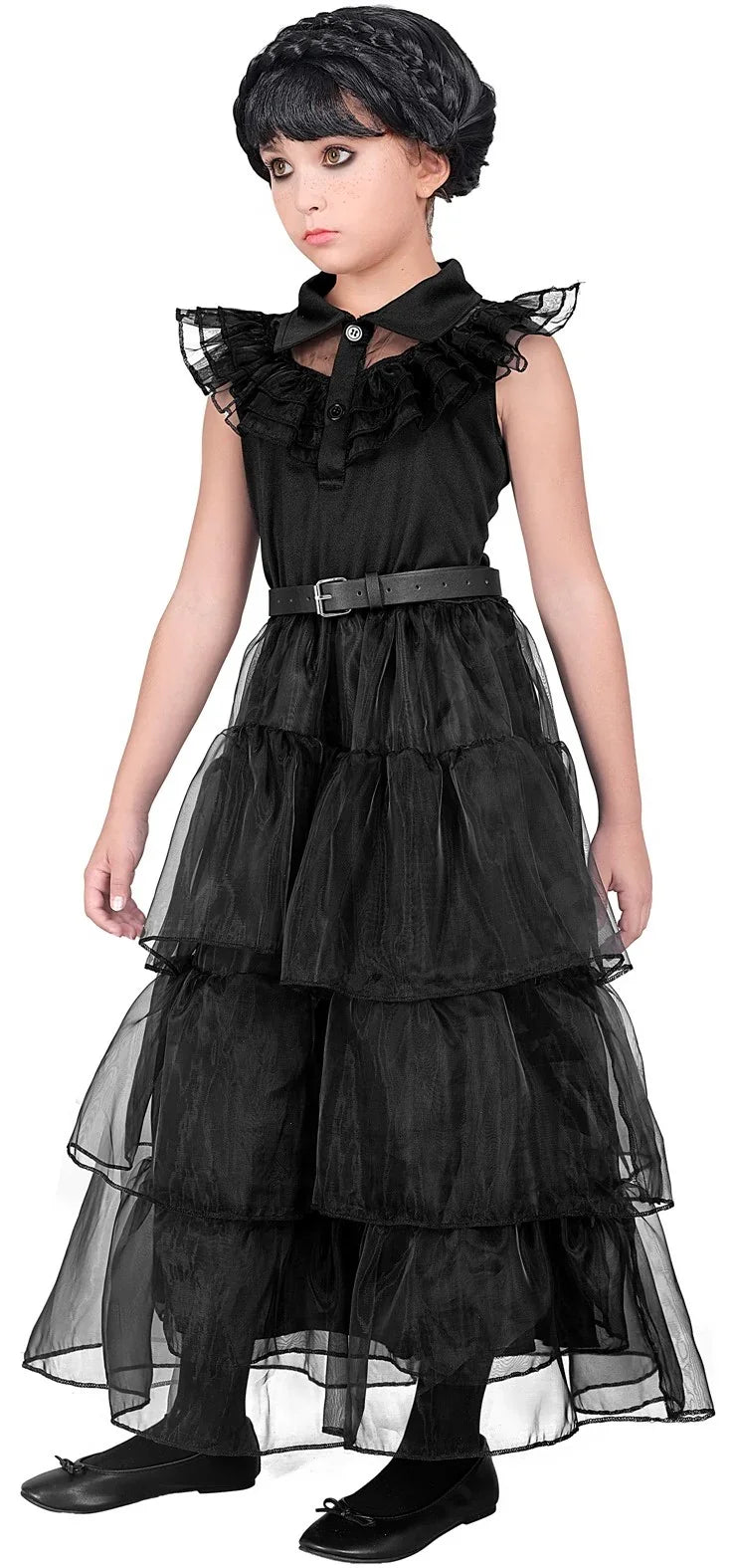 Disfraz de Miércoles Gótica Baile para Niña Miércoles Addams Widmann