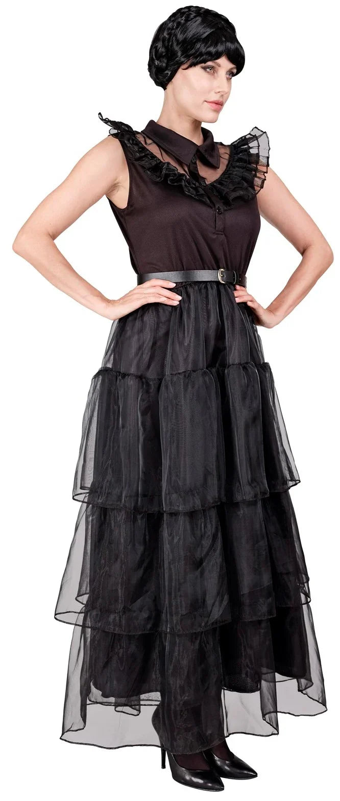 Disfraz de Miércoles Gótica Baile para Mujer Miércoles Addams Widmann