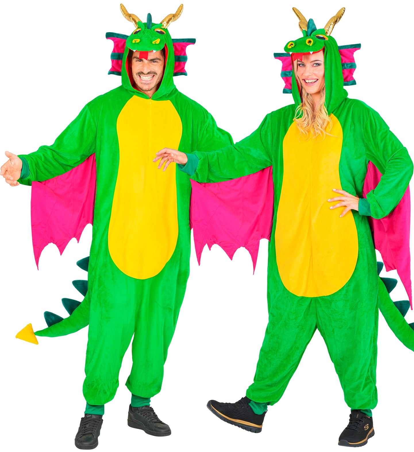 Disfarce de Dragão Colorido Pijama para Adulto