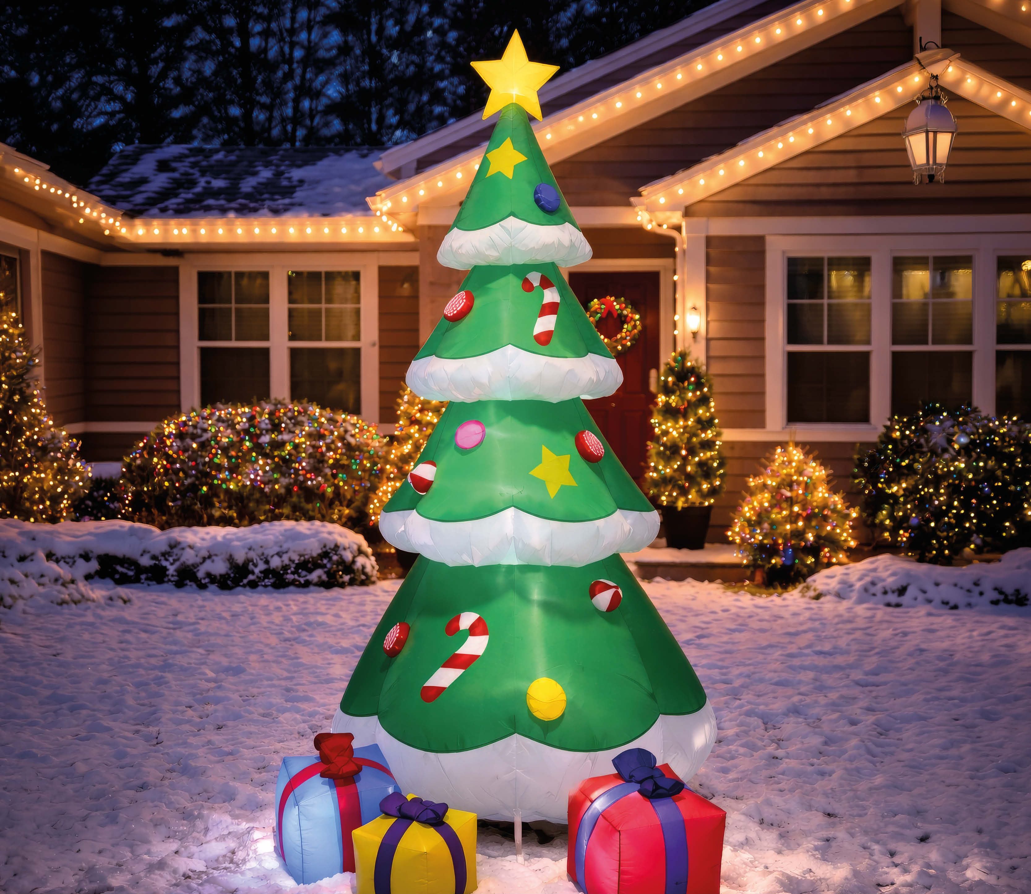 Árvore de Natal Inflável com Luz de 180cm