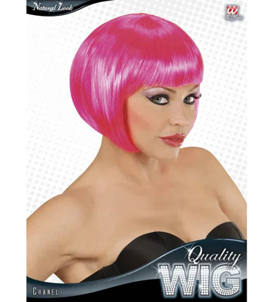 Peluca Media Melena Fucsia COMPLEMENTOS Widmann