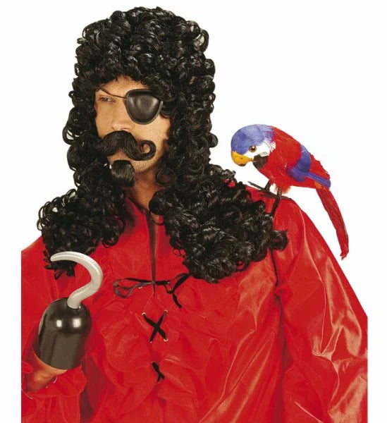 Peluca Morena con Bigote y Perilla COMPLEMENTOS Widmann