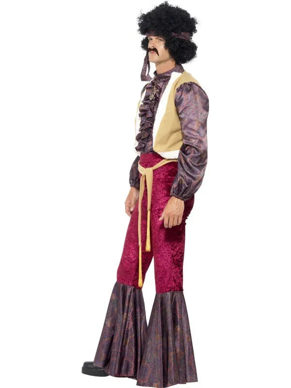Disfraz de Jimi Hendrix para Hombre Adultos Smiffys