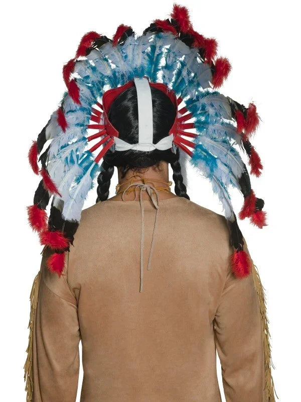 Penacho de Indio con Plumas COMPLEMENTOS Smiffys