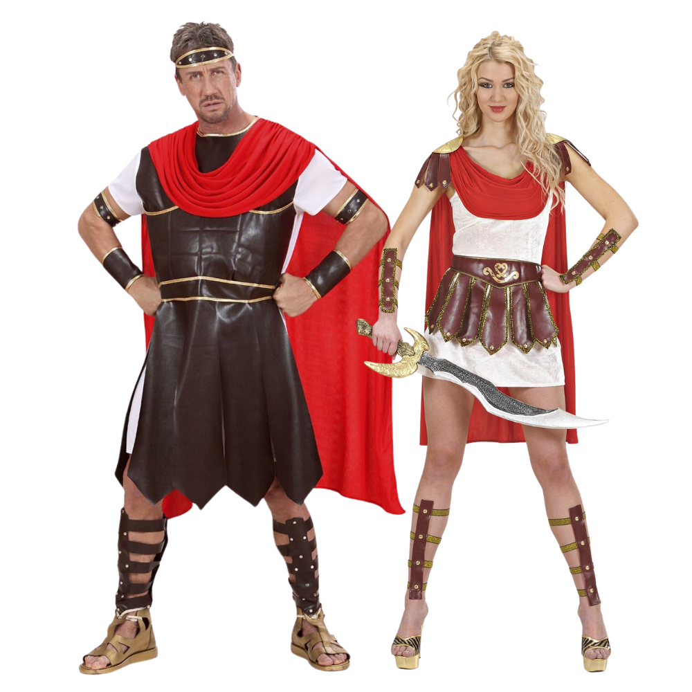 Disfraces en Pareja de Hércules y Princesa Guerrera