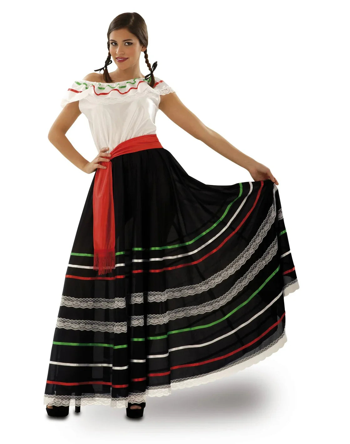 Disfraz de Mexicana con Falda Larga para Mujer Otros Países y Regiones Viving