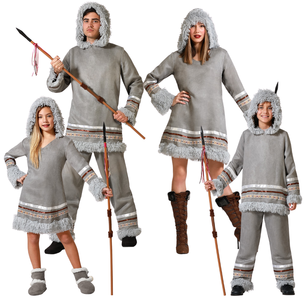 Disfraces para Grupo de Esquimal Gris