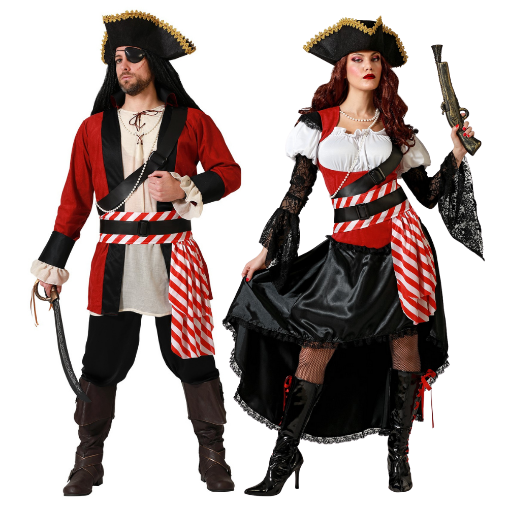 Disfraces en Pareja de Pirata Caribeño Elegante