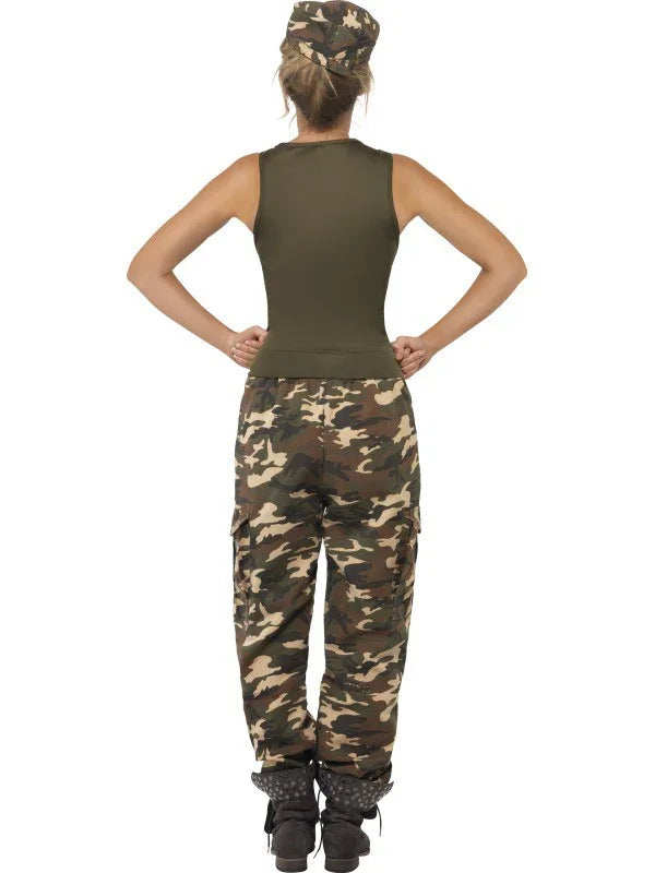 Disfraz de Militar con Gorra para mujer Militares y Soldados Smiffys