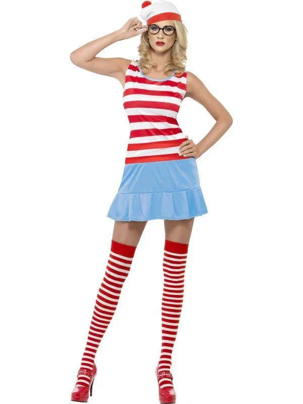 Disfraz de Wenda - Oficial ¿Donde está Wally? Dibujos Animados y Cuentos Smiffys