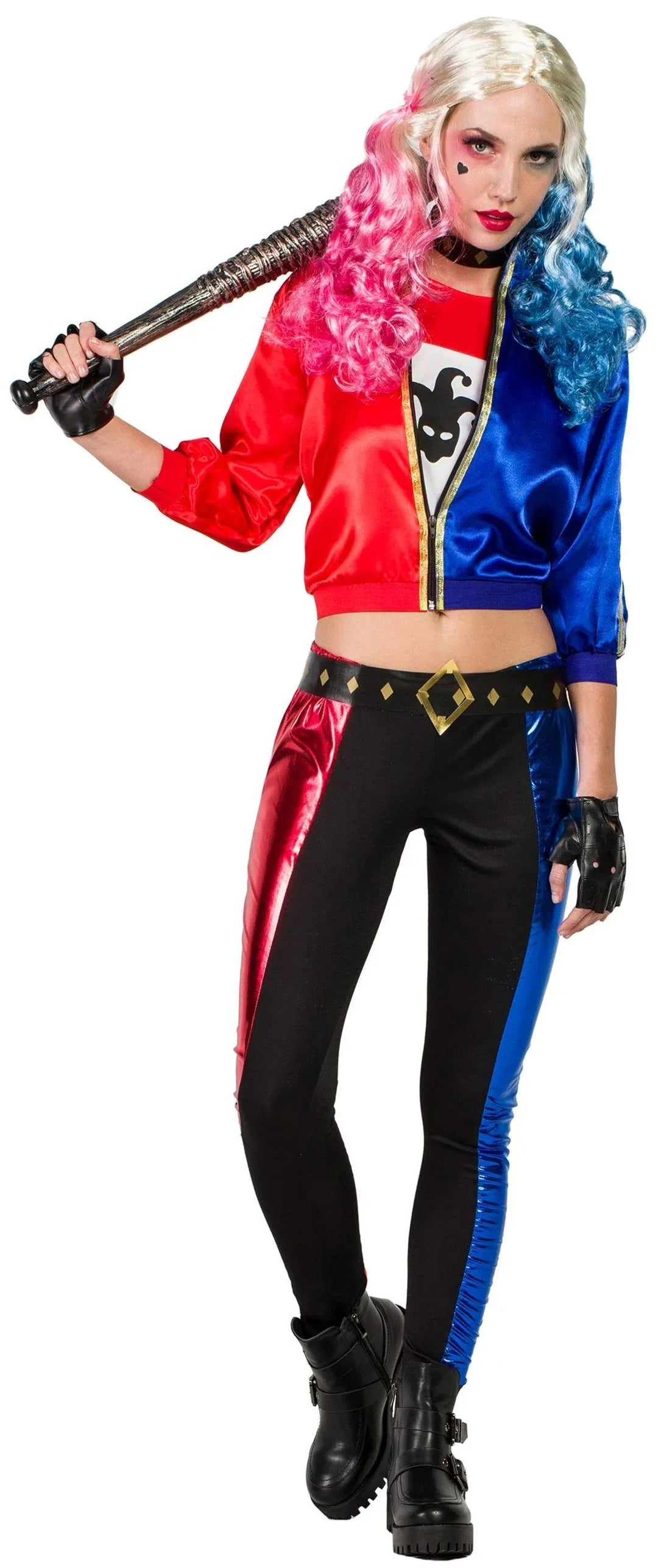 Disfraces para Grupo de Joker Elegante y Harley Villana Superhéroe Disfraces Simon