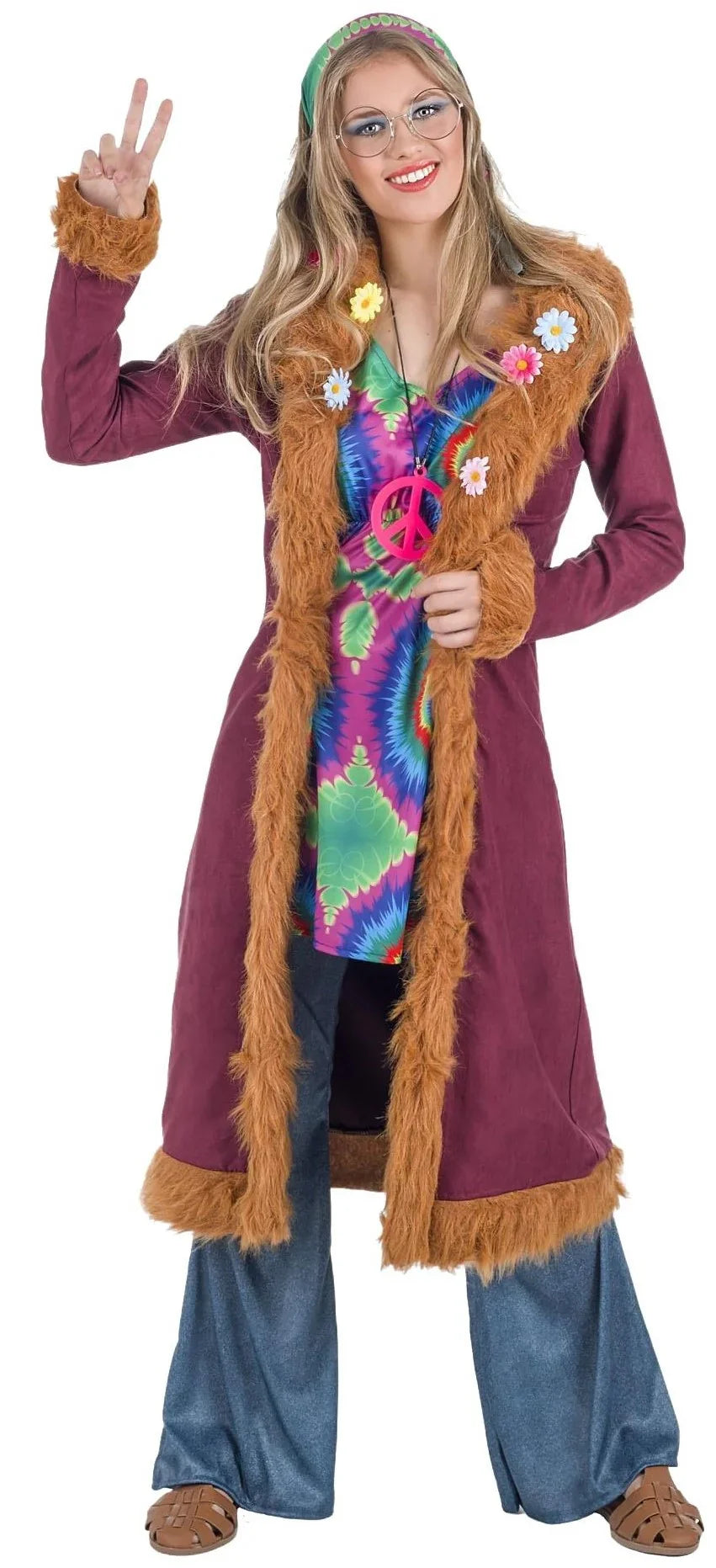 Disfraces en Pareja de Hippie con Abrigo Hippies Disfraces Simon