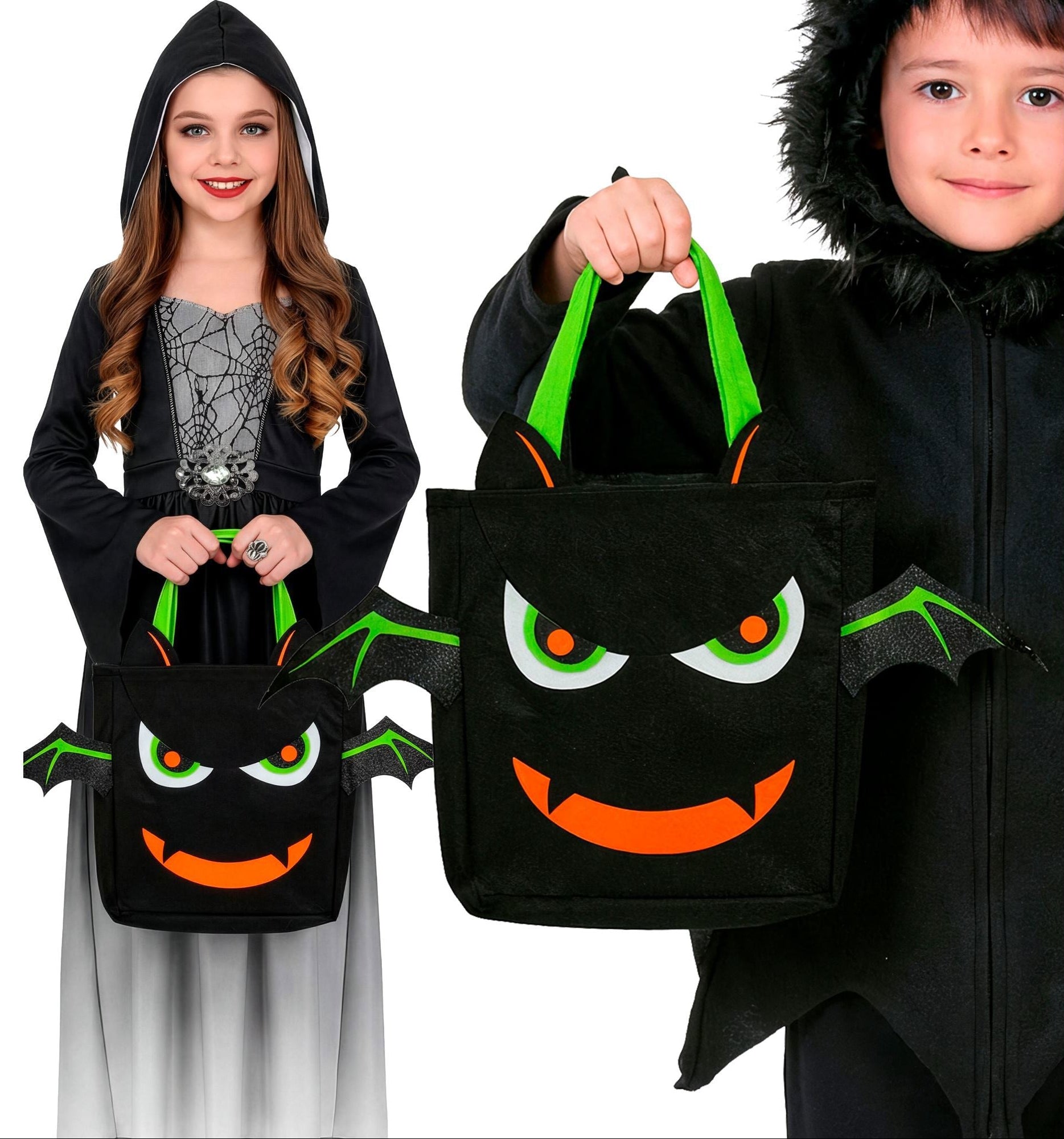 Bolsa Halloween "Gosto do Amendoim" de Morcego Infantil