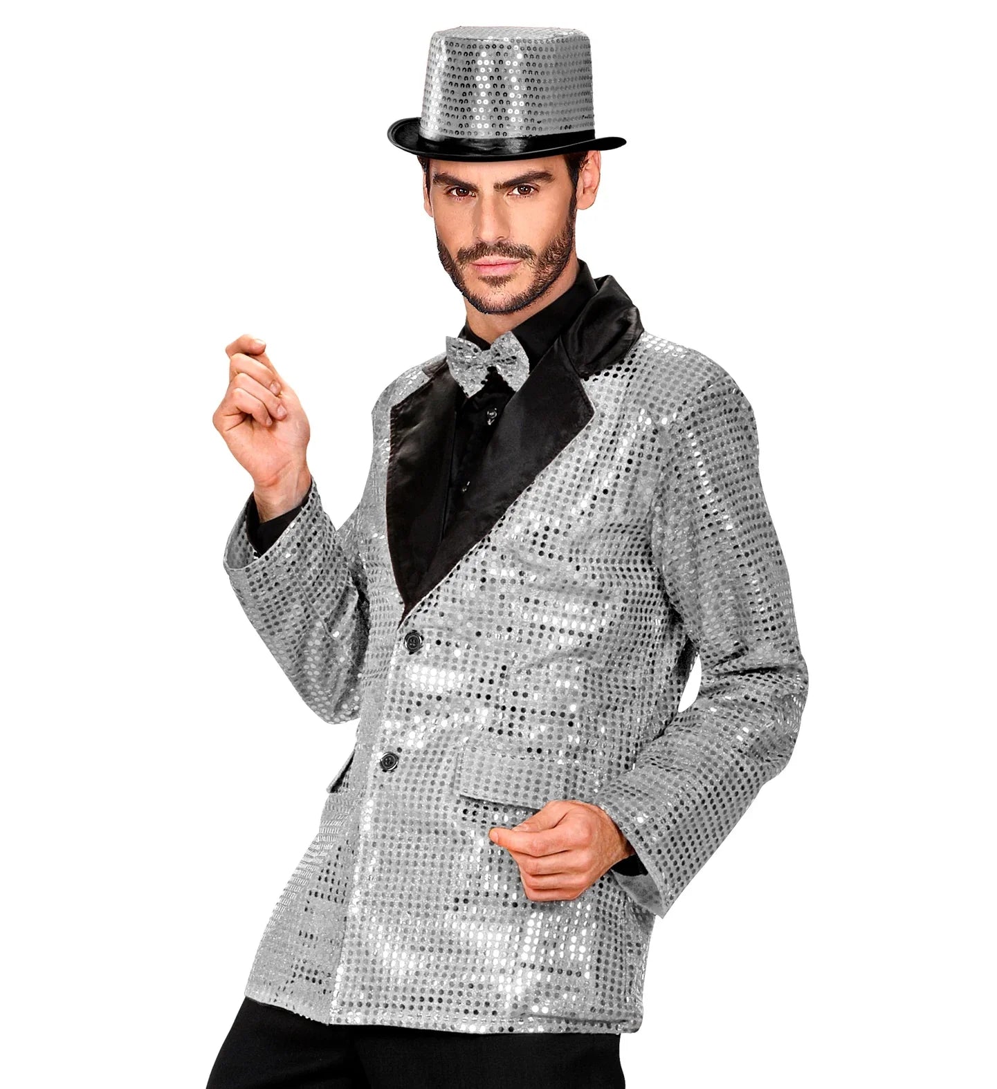 Chaqueta de Lentejuelas Plateada Chaquetas y Fracs Widmann