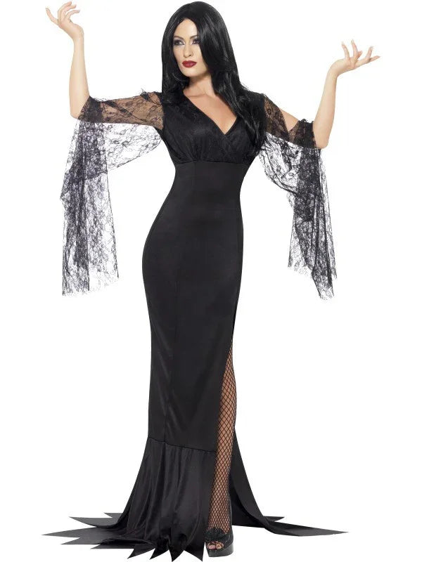 Disfraz de Morticia Gótica para Mujer Halloween Smiffys