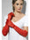 Guantes de Raso Largos con Pliegues Guantes Smiffys Rojo