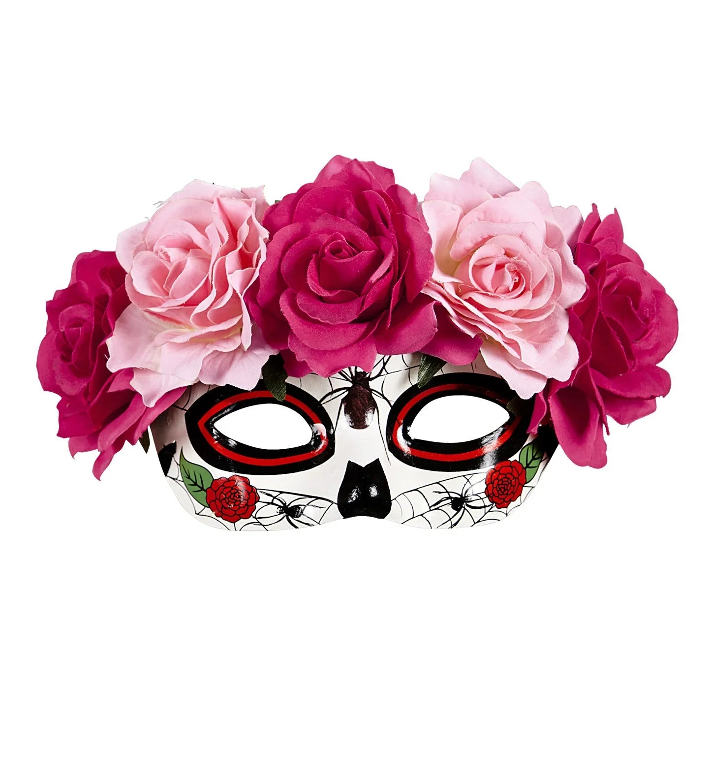 Antifaz de Catrina con Flores Rosas Catrina Widmann