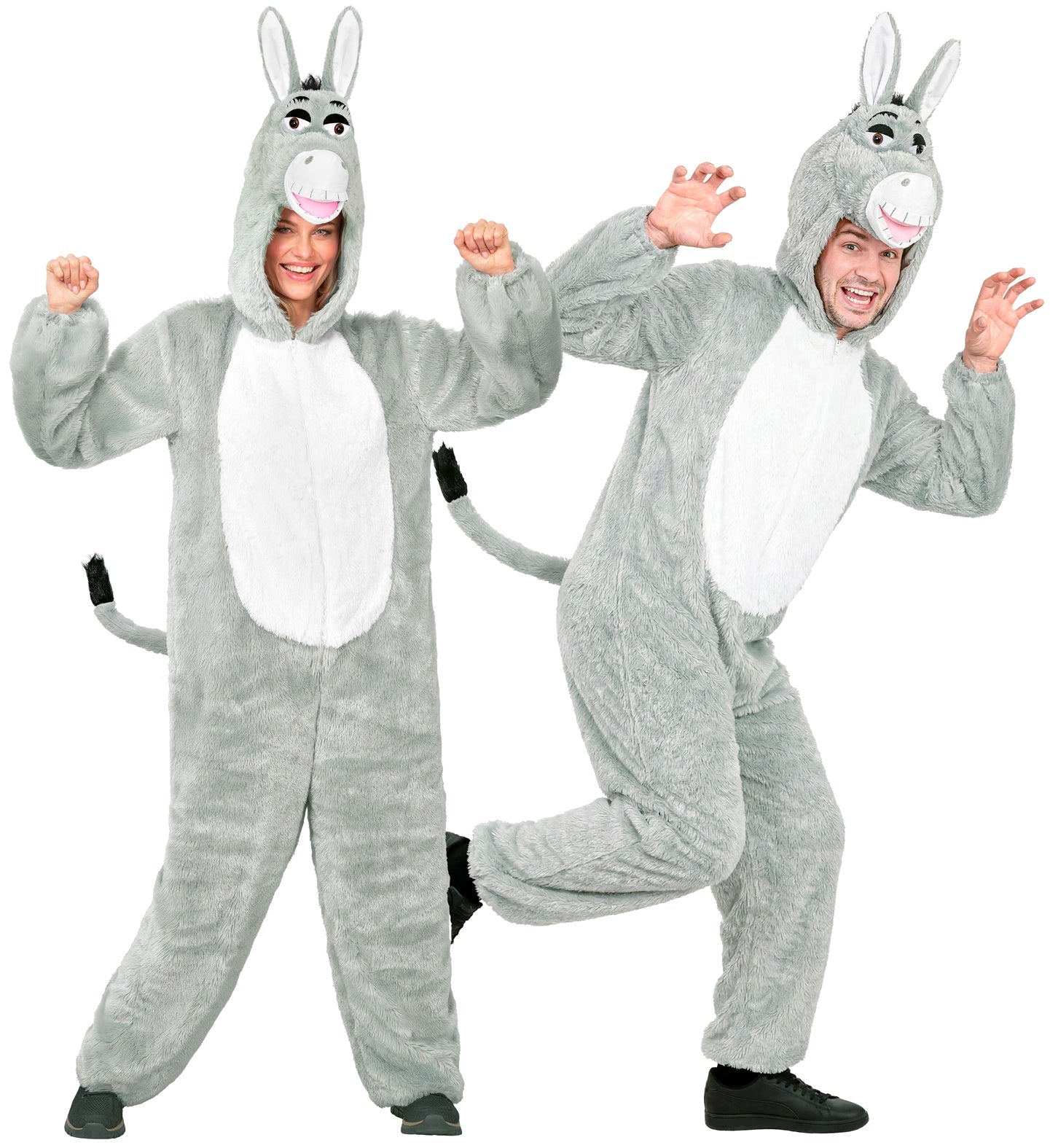 Fato de Burro de Peluche Macio para Adulto