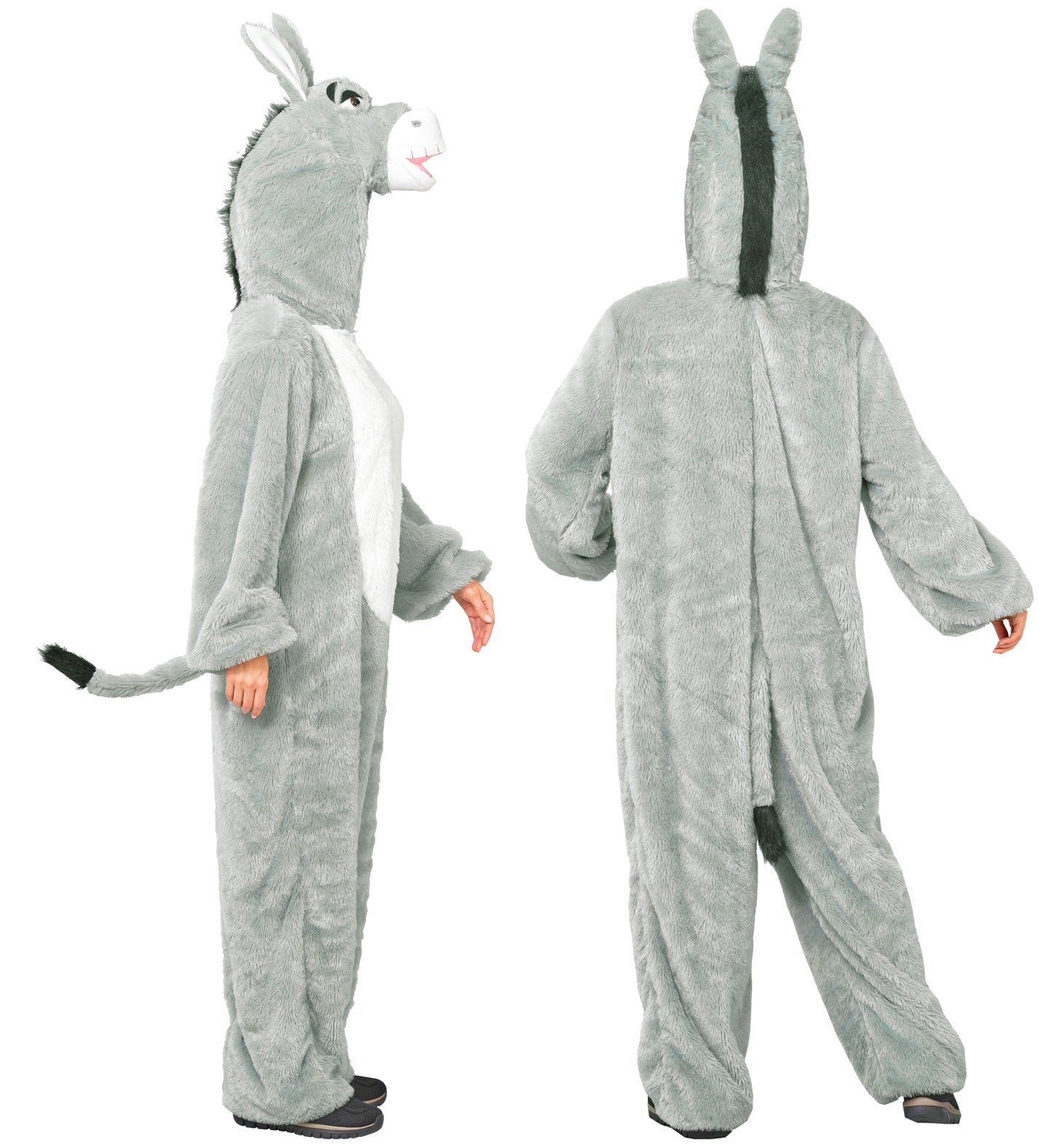 Fato de Burro de Peluche Macio para Adulto