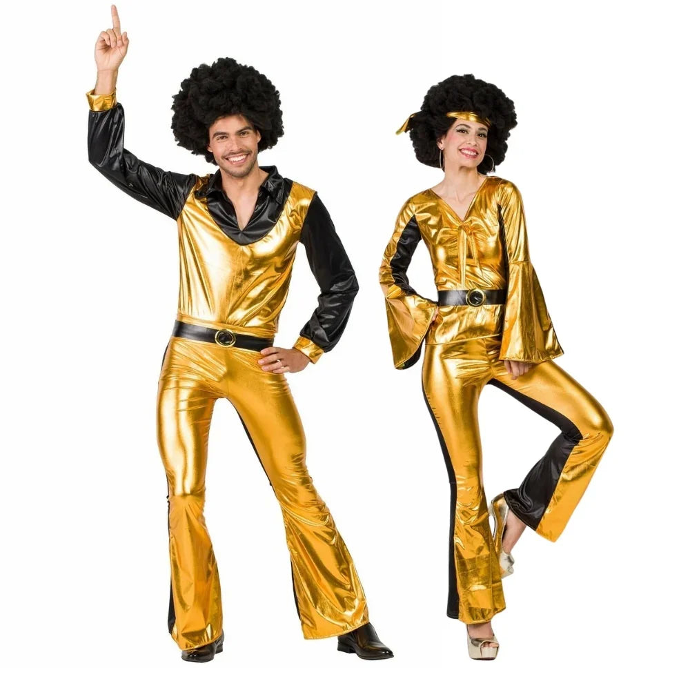 Disfraces en Pareja de Disco Dorado Disco Disfraces Simon