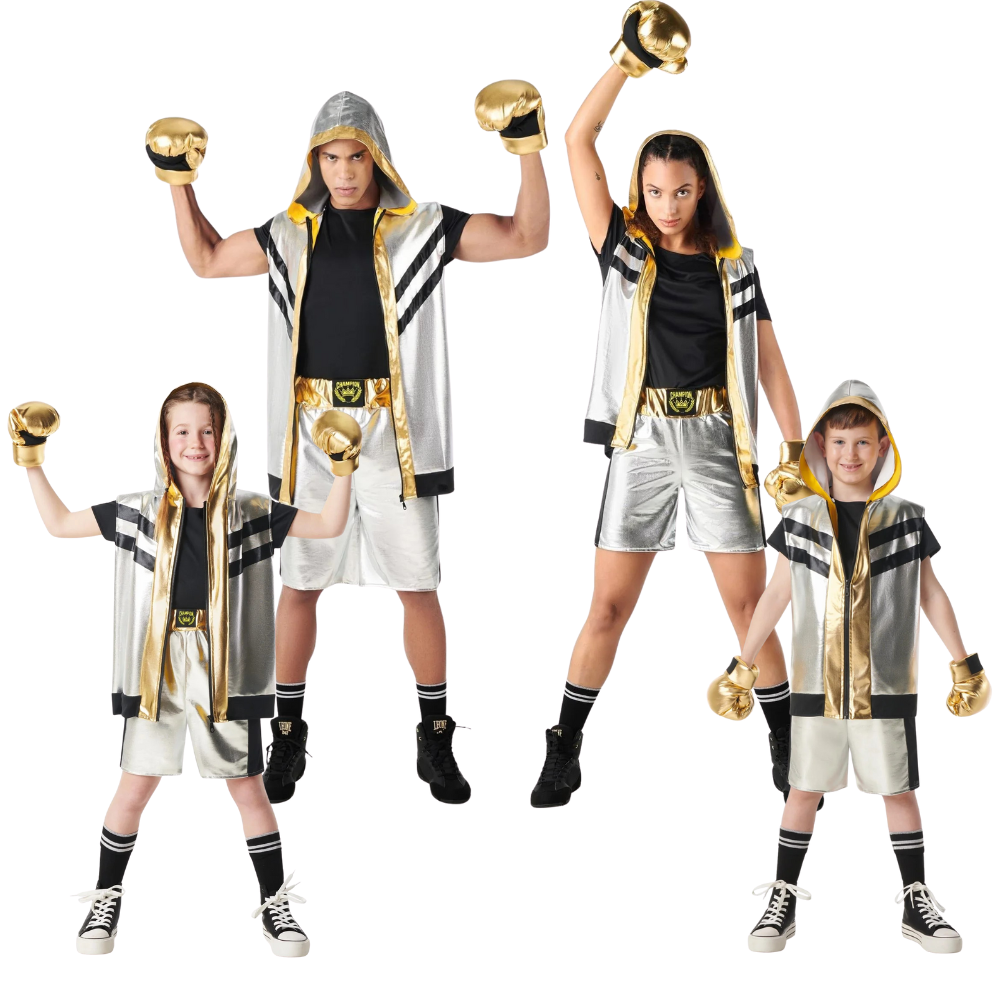 Disfraces para Grupo de Boxeadores Plateados