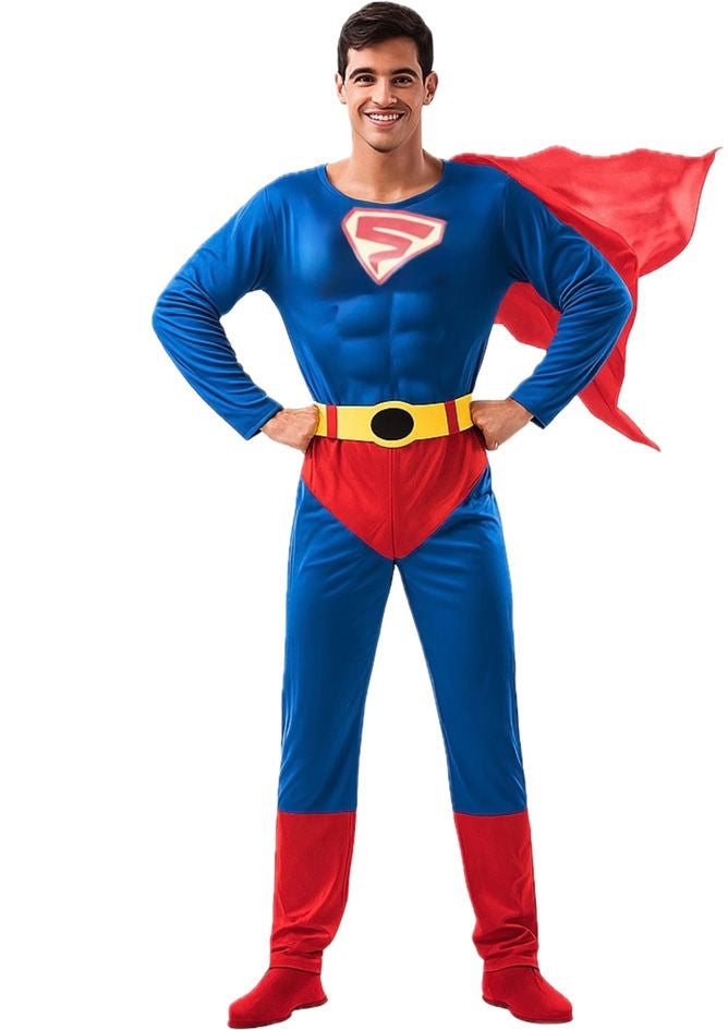 Fato de Super Homem Musculoso para Adulto